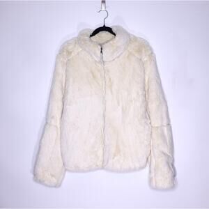 PATAGONIA Lunar Frost Jacket Cream Boxy Cropped Zip Up Coat Women's XL